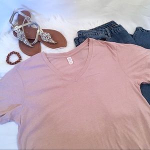 Vintage feel jersey v-neck tee, 2X